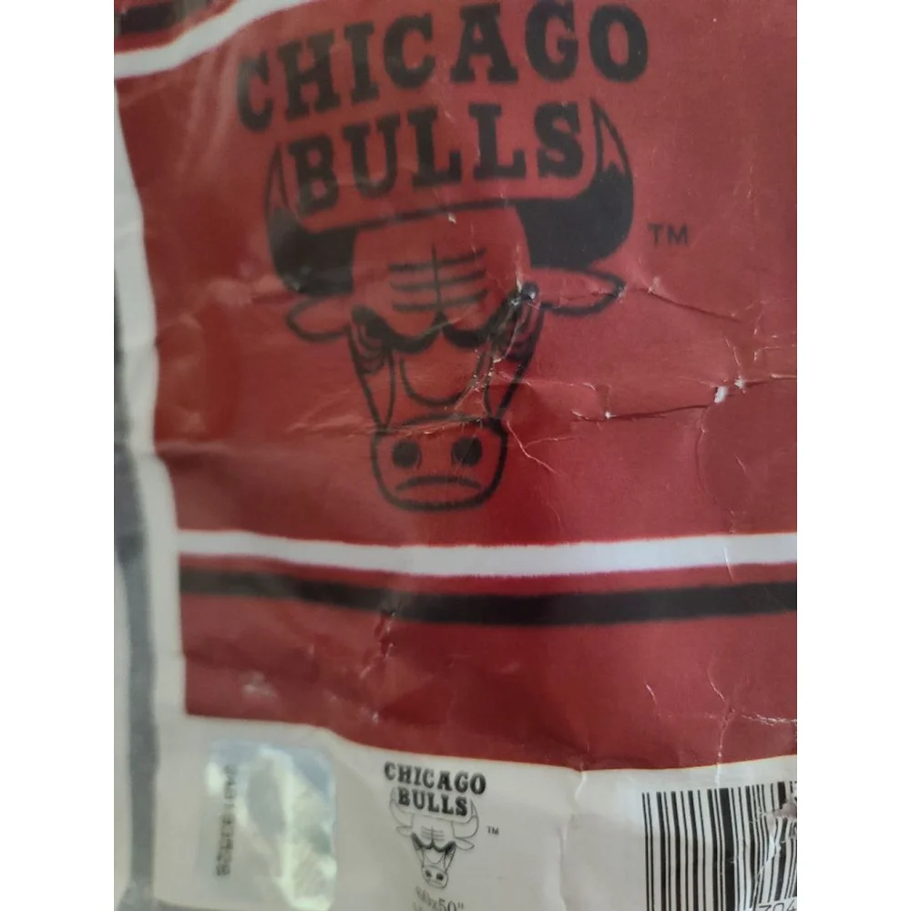 Vintage Chicago Bulls Biederlack of America Blanket Throw 60x50 NBA Made in USA